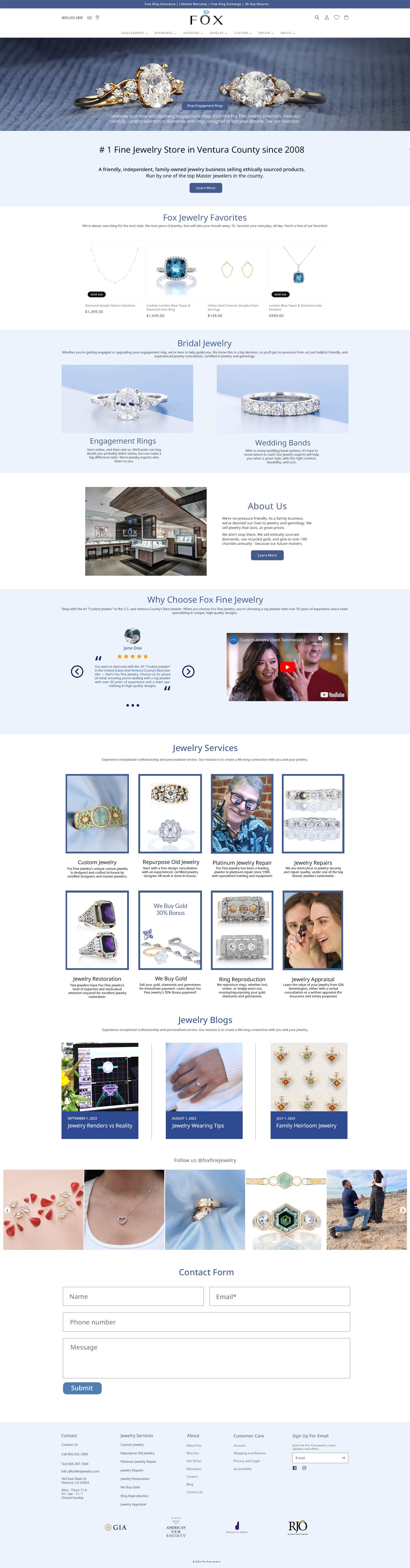 Full business website homepage design.